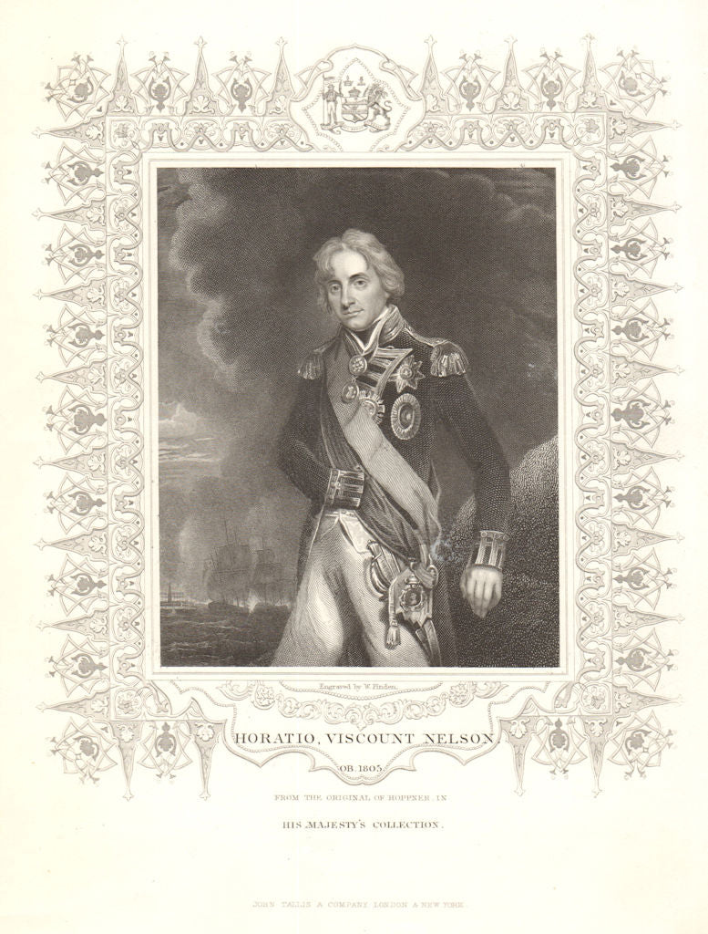 BRITISH HISTORY. Horatio, Viscount Nelson. Napoleonic Wars. TALLIS 1849 print